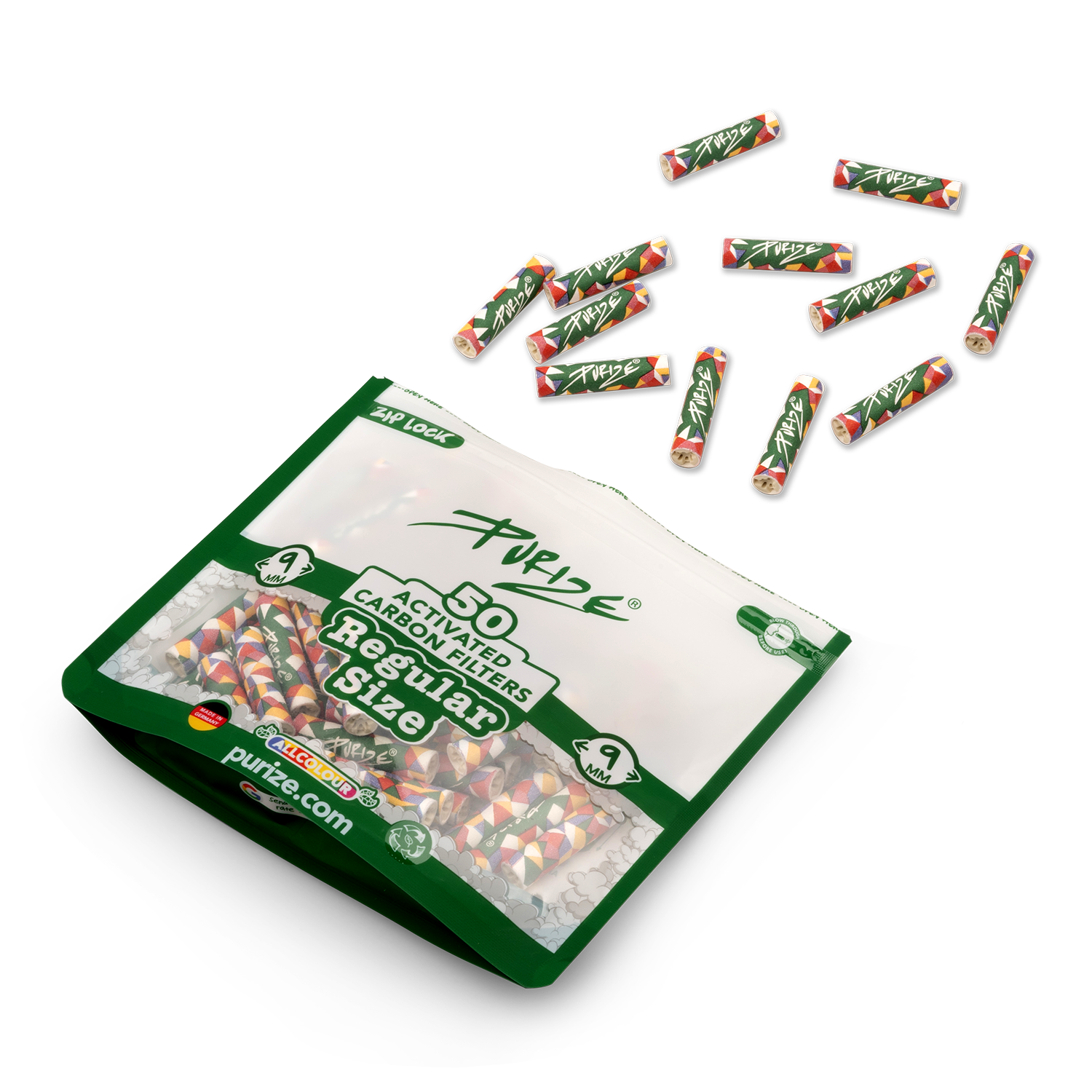 50 PURIZE® Aktivkohlefilter Regular Size Size